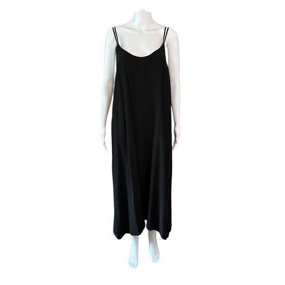 Wilt Double Strap Slip Midi Dress Women's Size XL Black USA Made Fairycore Y2K - Picture 2 of 16